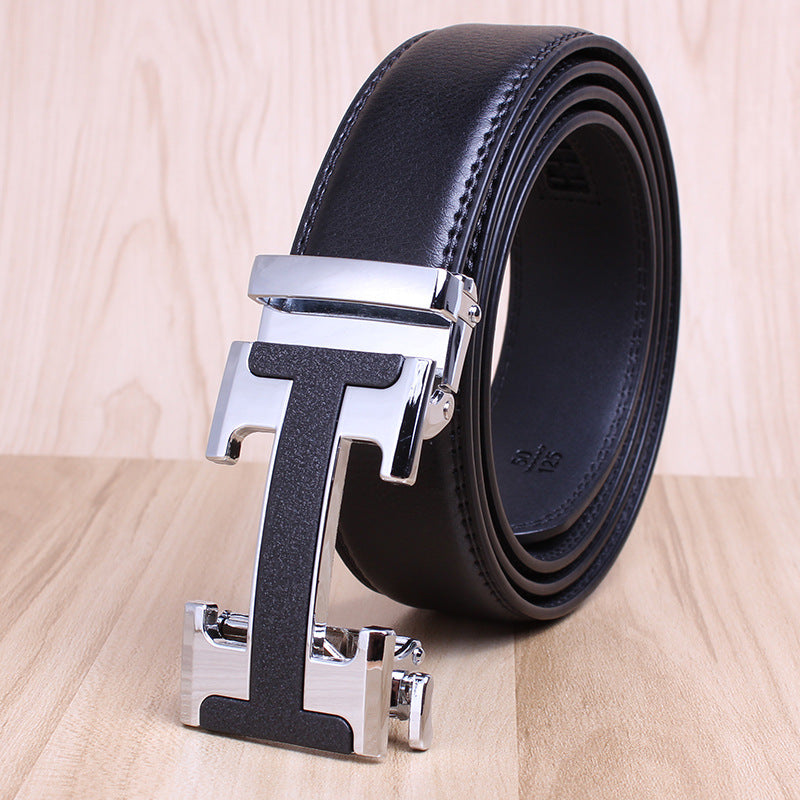 Men's Premium Leather Belt with Automatic Buckle
