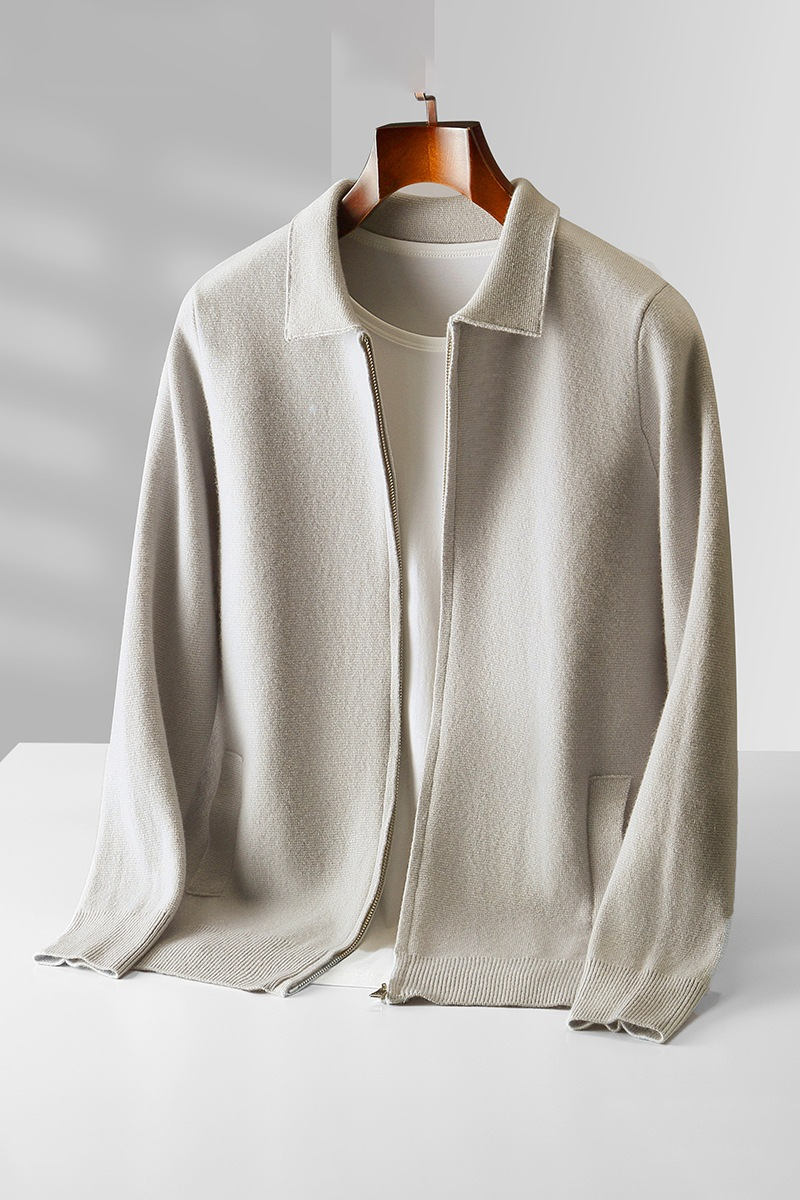 Men's Wool Knit Cardigan ILLUSION CO