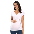 Women's Long Sleeve V Neck Maternity Blouse