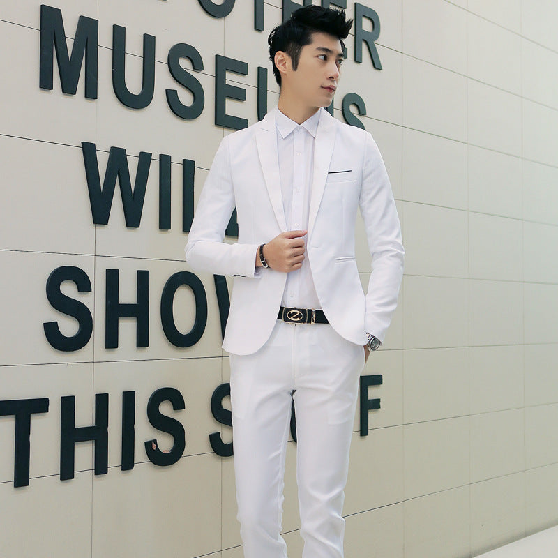 Men's Business Suit Set for Weddings and Formal Events