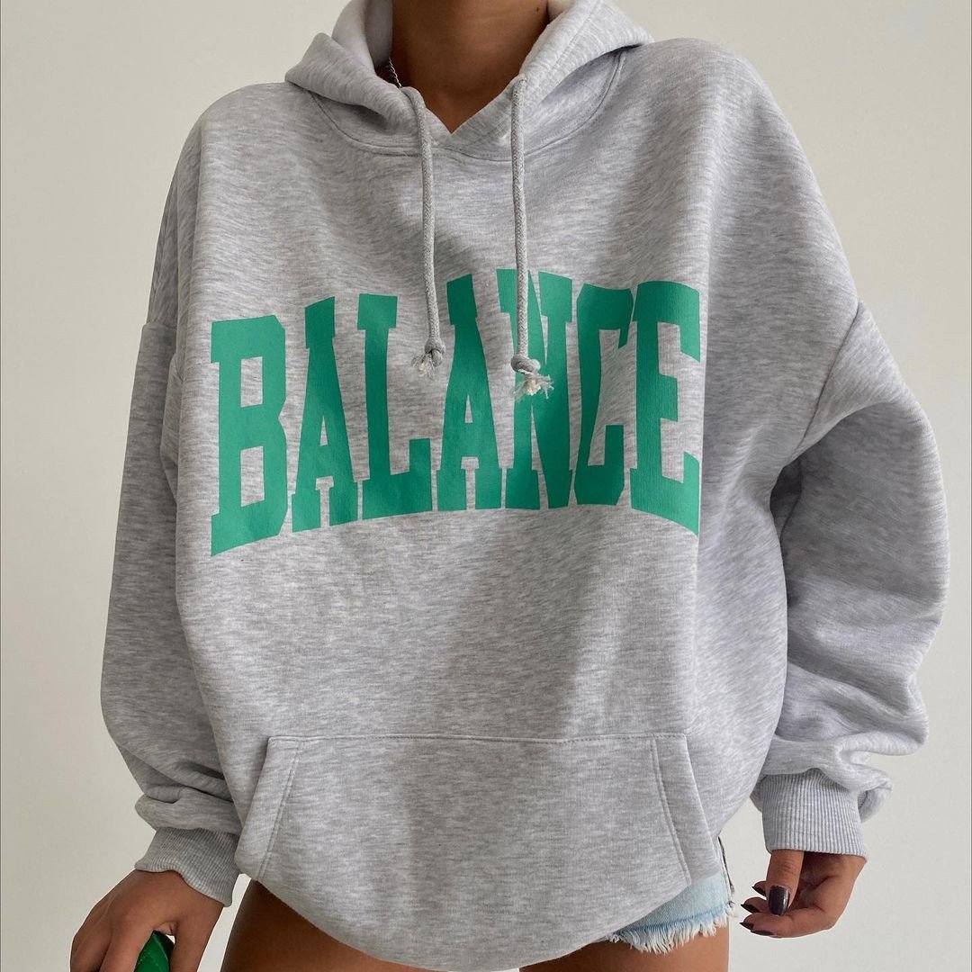 Women's Thickened Long Sleeve Hooded Printed Tops