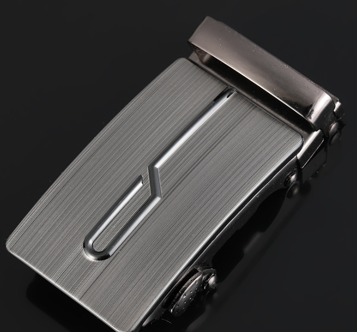 Men's Fashionable Automatic Buckle Leather Belt
