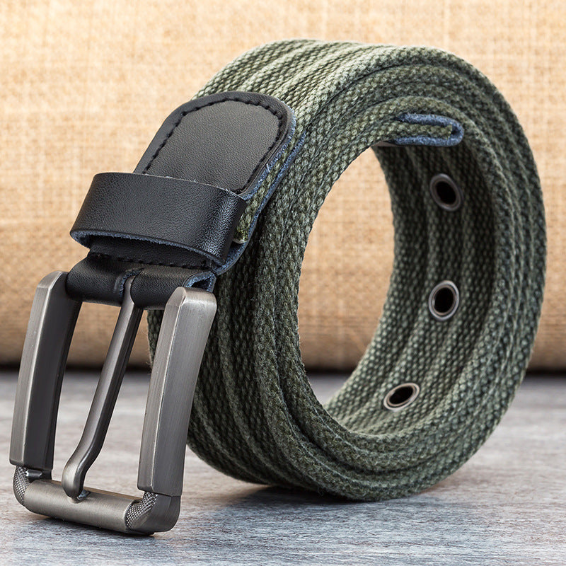 Men's Canvas Belt with Polyester Weaving - Wholesale