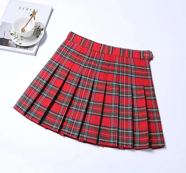 Women's Classic Plaid Uniform Skirt