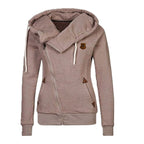 Women's Hooded Cardigan With Side Zipper