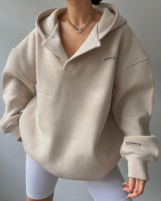 Women's Slim Fit Casual Printed Hoodie Tops