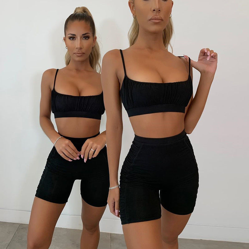 Women's Solid Color Activewear Set