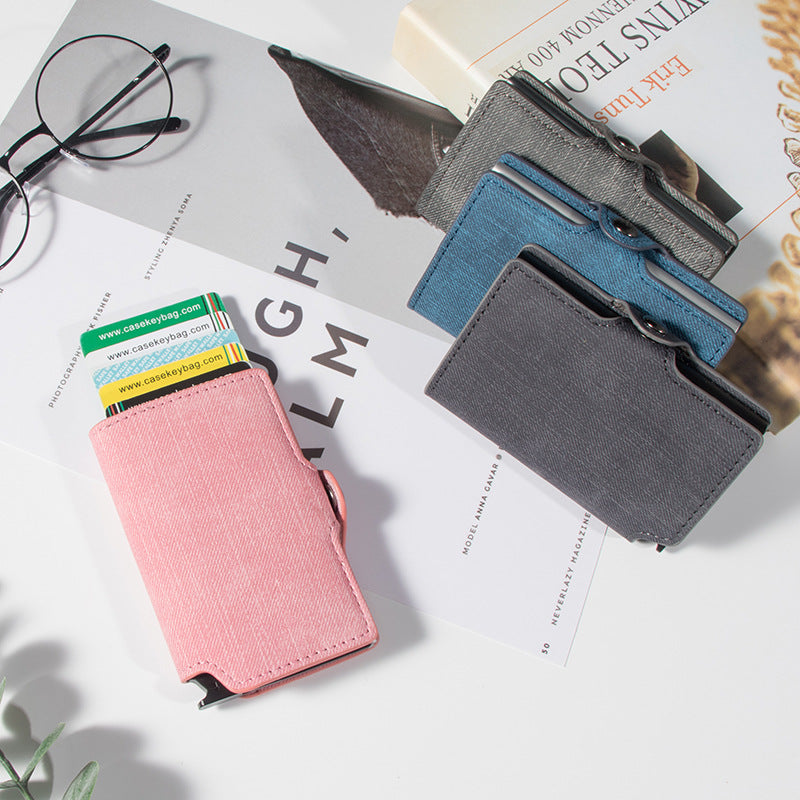 Automatic Pop-Up Aluminum Anti-Theft Card Holder