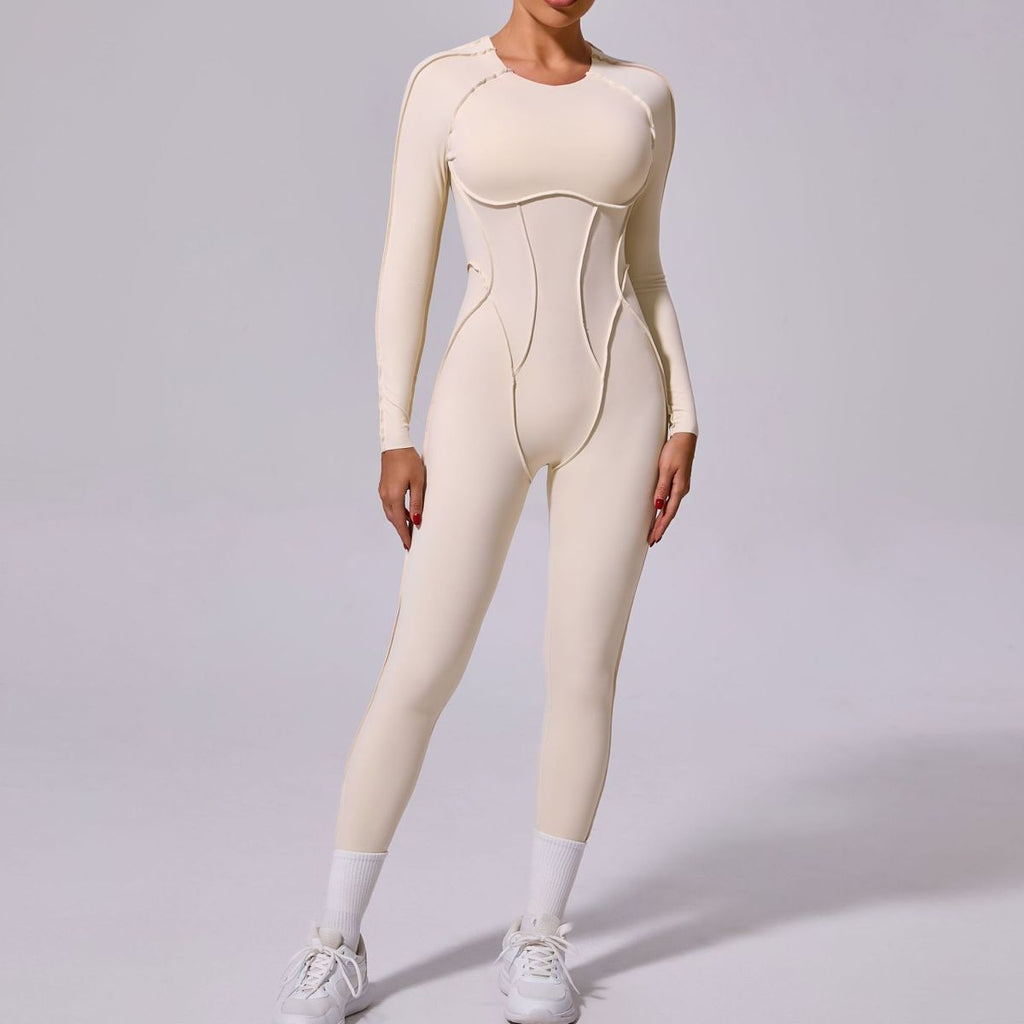 Women's Winter One-piece Sports Yoga Jumpsuit Backless Tight Jumpsuit