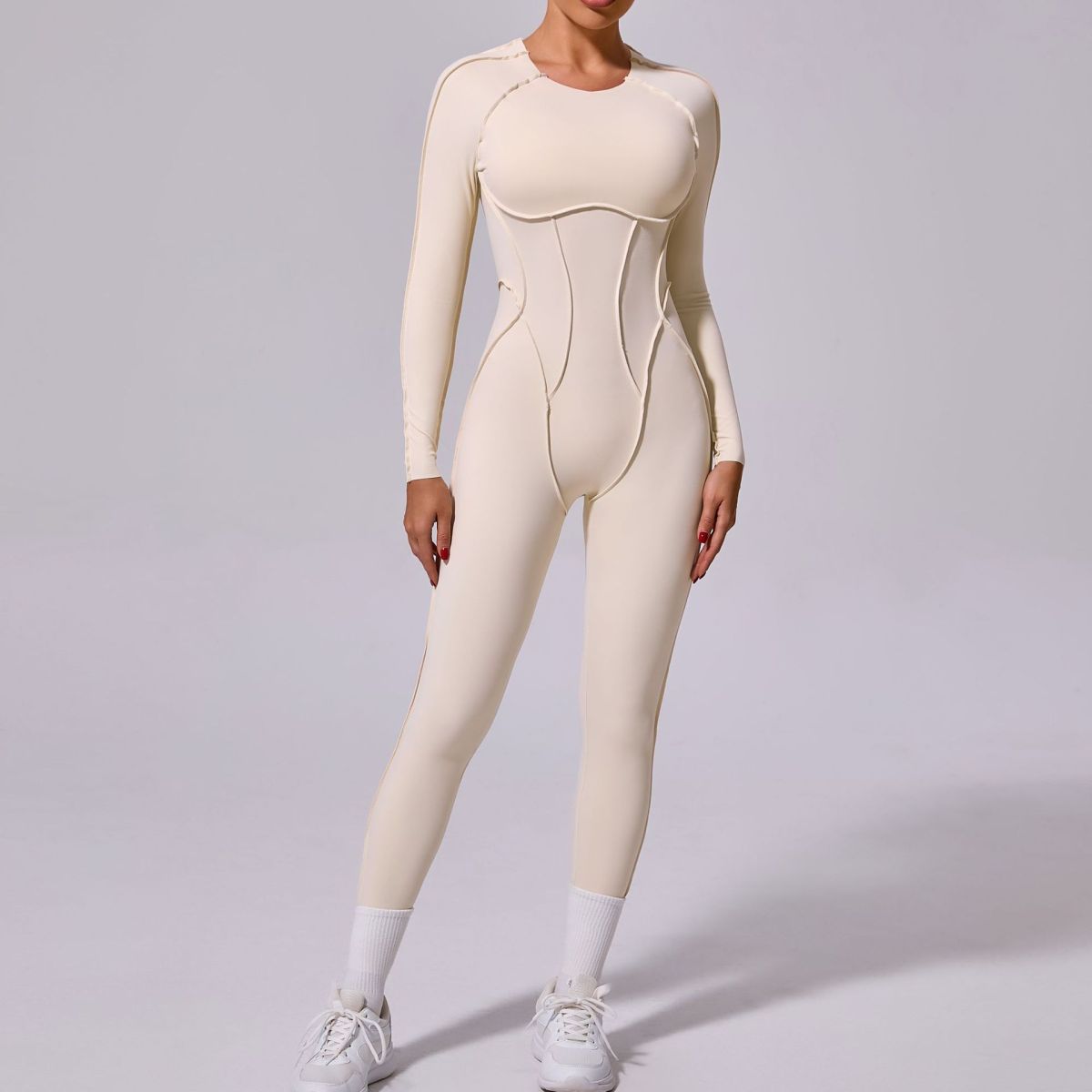 Women's Winter One-piece Sports Yoga Jumpsuit Backless Tight Jumpsuit