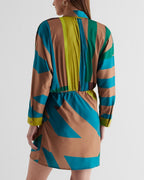 Women's Printed Half Button Shirt Dress Women's Dresses Unbranded