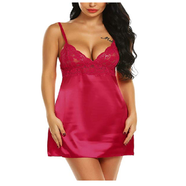 Women's Lace Sheer Cami Nightgown Sexy Lingerie Sleepwear Women's Lingerie Unbranded