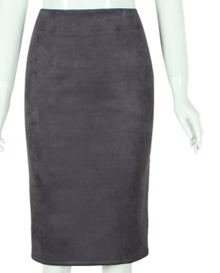 Women's Suede Midi Skirt