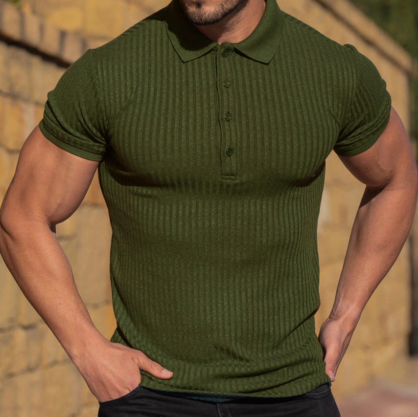 Men's Casual Short Sleeved Polo Shirt