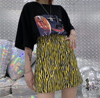 Women's Zebra Print Mini Skirt Women's Skirt Unbranded