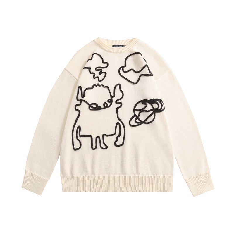 Women's Harajuku Style Couple Jumper Women's Sweatshirt Unbranded Apricot L Main image