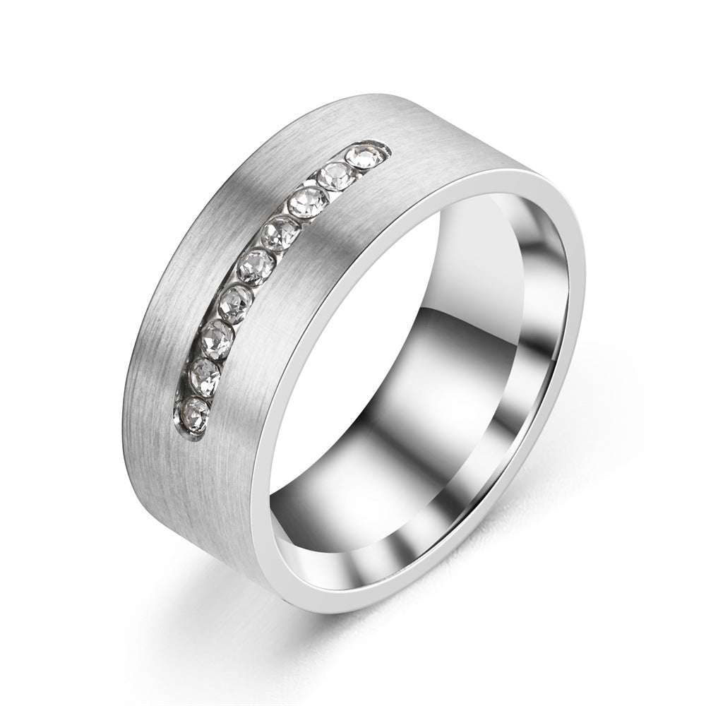 Men's Matte Carved Diamond Ring