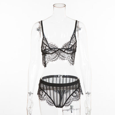 Women's Lace Lingerie Set Women's Lingerie Unbranded Black One Size Fits All