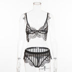 Women's Lace Lingerie Set Women's Lingerie Unbranded Black One Size Fits All