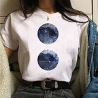 Women's Aesthetic Universe Planets Graphic T Shirt