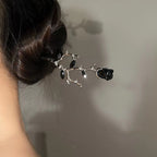 Elegant Red and Black Roses Retro Chinese Hairpin