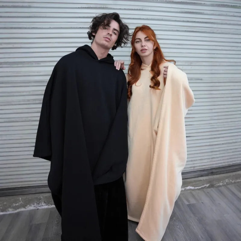 Woolen Loose Cape Tops Unisex ILLUSION CO