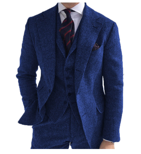 Men's Wool Tweed Tuxedo and Suit Set