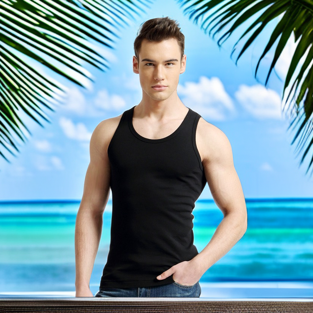 Men Cotton Slim Fit Tank Top