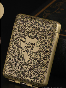 Luxury Vintage Engraved Cigarette Case for 16/20 Cigarettes
