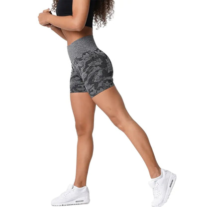Women's Camo Seamless Activewear Yoga Shorts