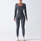 Women's Seamless Yoga Jumpsuit Long Sleeve
