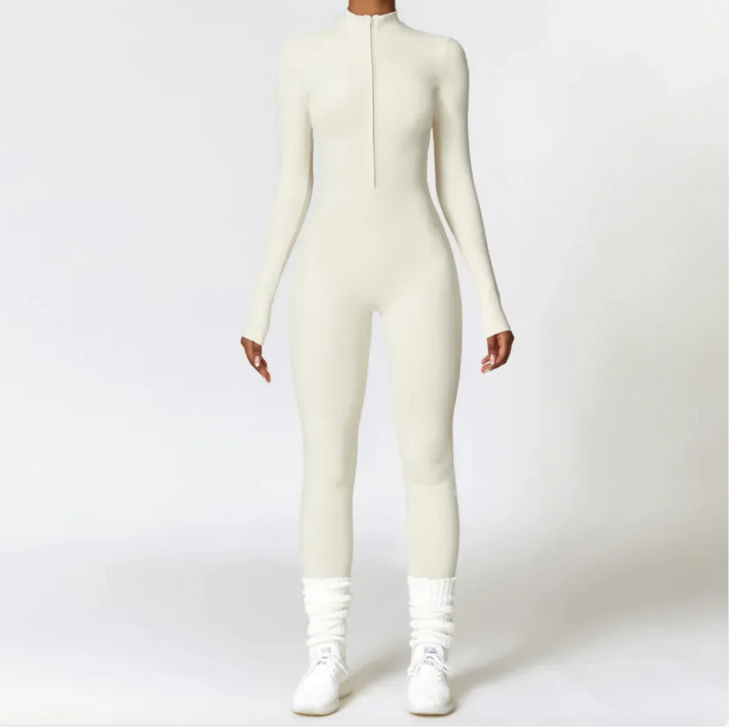 Women's Warm Zipper Yoga Jumpsuit