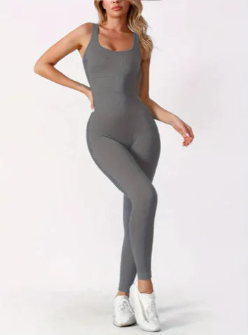 Women's Ribbed Sleeveless Jumpsuit Secondary image