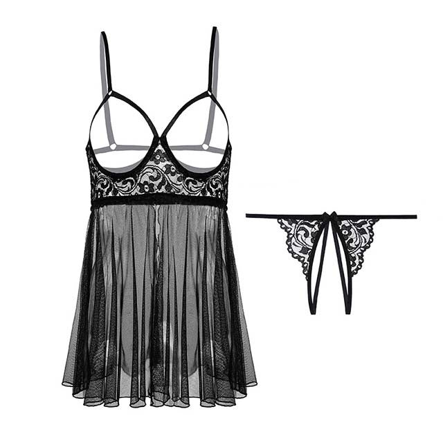 Women's Lingerie Nightdress With Adjustable Straps & Temptation Women's Lingerie Unbranded