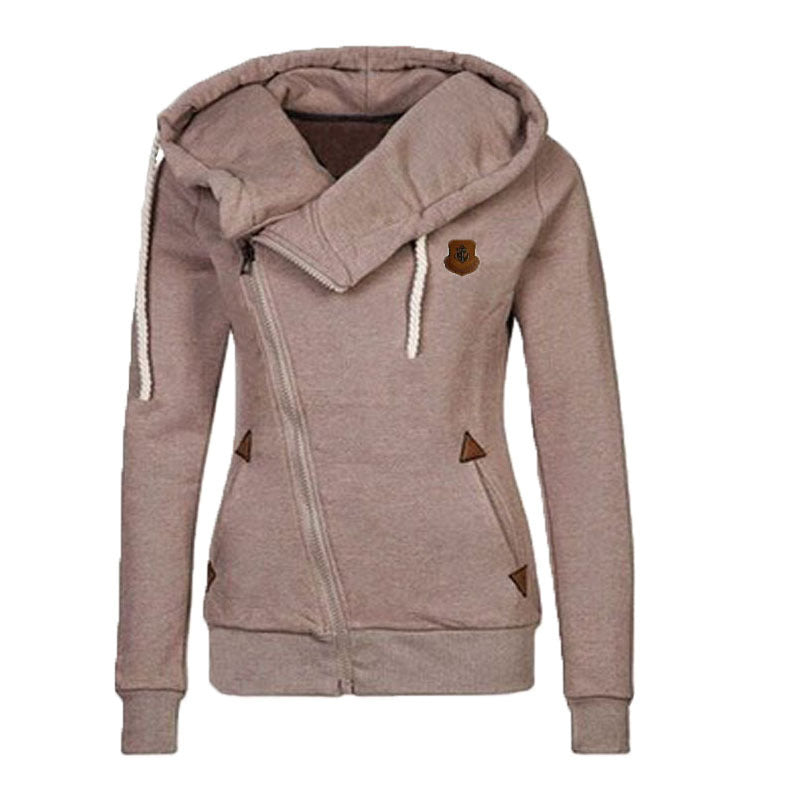 Women's Hooded Cardigan With Side Zipper