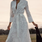Women's Embroidered White Shirt Skirt