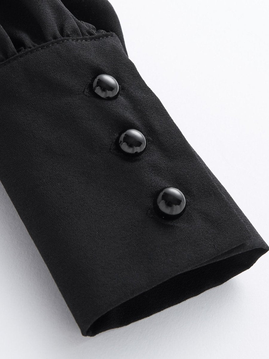 Women's Pleated Stand Collar Chiffon Shirt Women's Tops & T-shirt Unbranded
