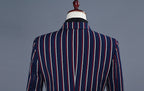 Men's Colorful Double Stripe Tuxedo Suit Set Men's Suits & Tuxedos Unbranded