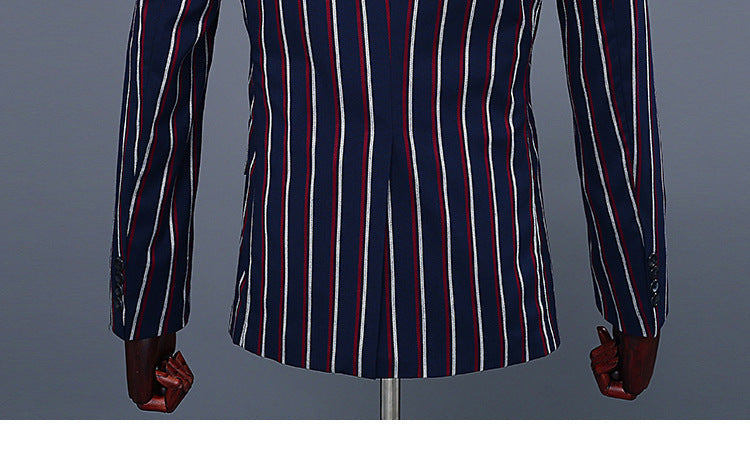 Men's Colorful Double Stripe Tuxedo Suit Set Men's Suits & Tuxedos Unbranded