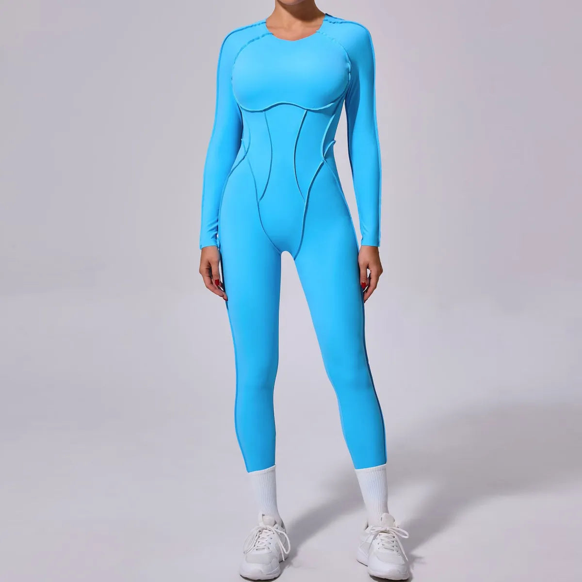 Women's Winter One-piece Sports Yoga Jumpsuit Backless Tight Jumpsuit