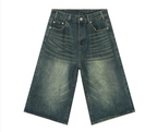 Unisex Retro High Denim Shorts