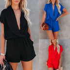 Women's Spring/Summer V-Neck Casual Jumpsuit for Women