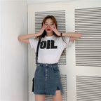 Women's Vintage High Waisted Denim Skirt