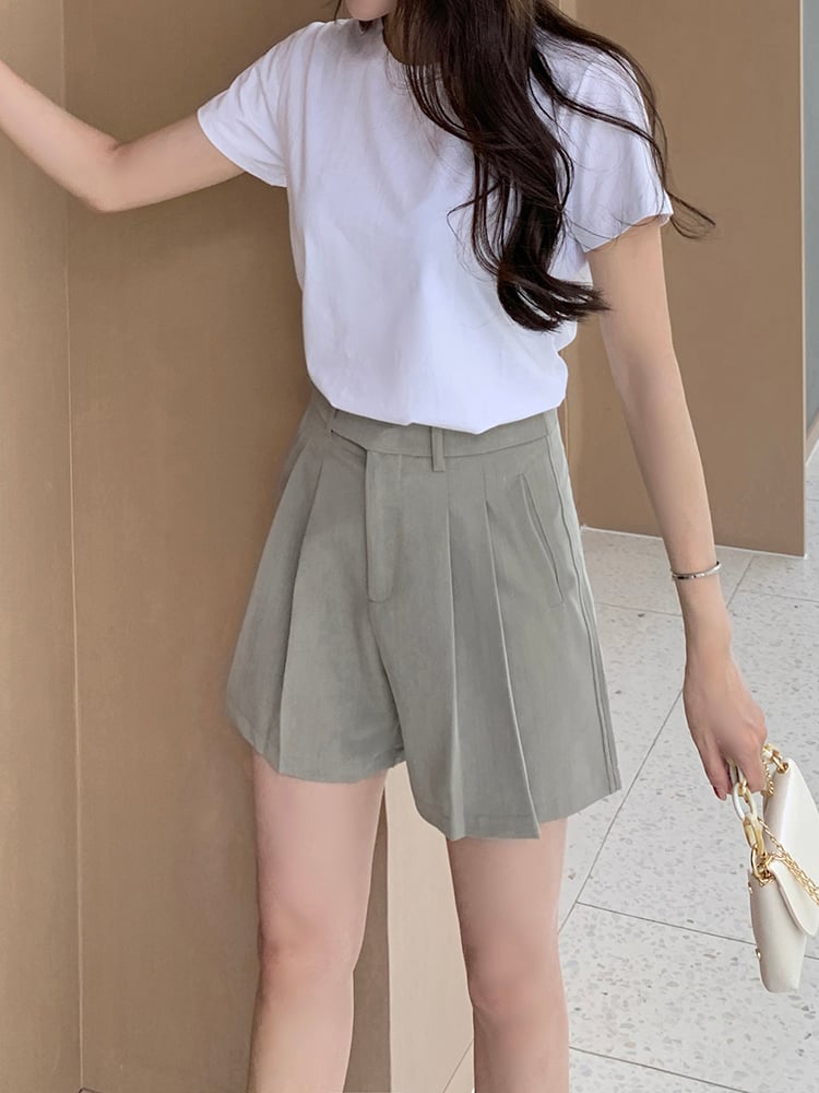 Women's Pleated Skirt Shorts