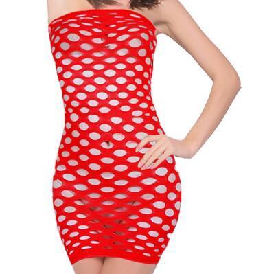 Women's Sexy Lingerie With High Slit Bodycon Skirt Women's Lingerie Unbranded Red One Size