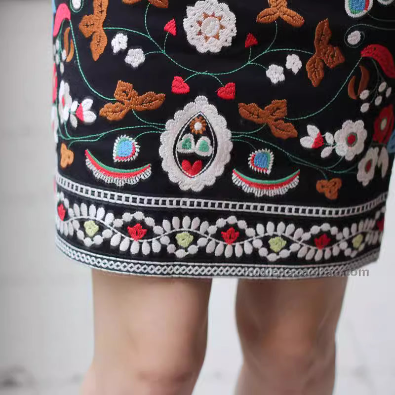 Women's Handmade Embroidered Mini Skirt Women's Skirt Unbranded