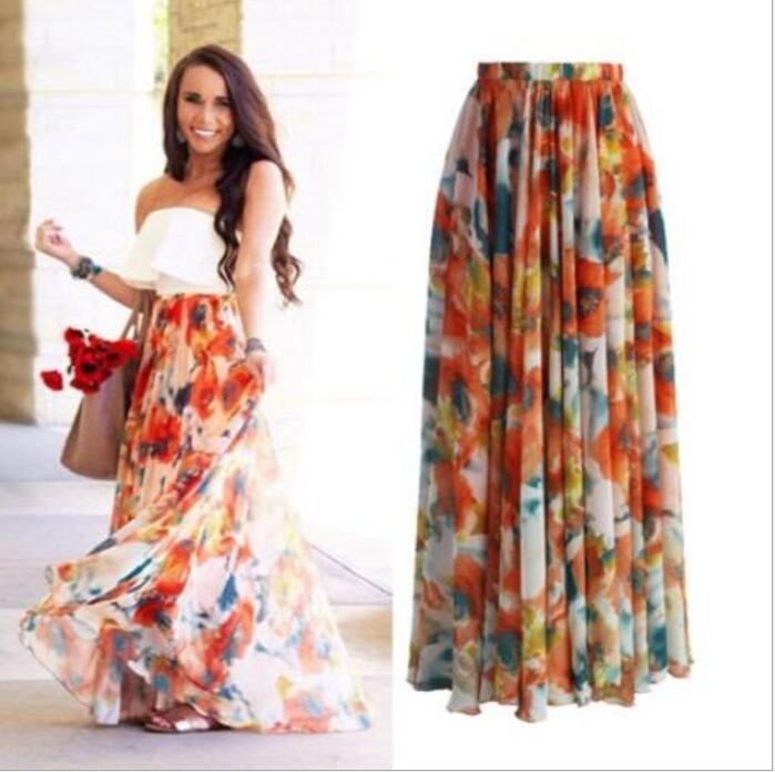 Women's Bohemian Maxi Skirt