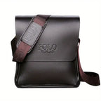 Men's Casual Vertical Leather Crossbody Shoulder Bag