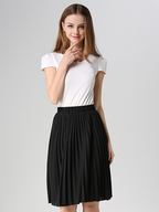 Women's Pleated Vintage High Waist Midi Skirt