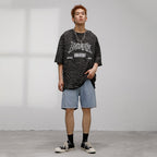 Unisex Worn Denim Shorts